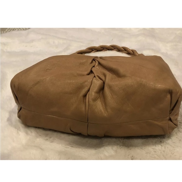 Botkier Soft Tan Leather Satchel Hobo Bag w/Gold Hardware, Chain & Dust Bag - Picture 2 of 12